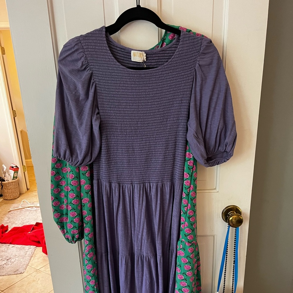 nation Ltd smocked dress size small